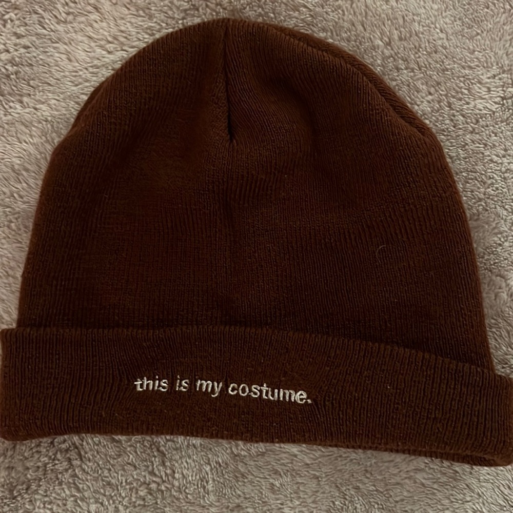 Funny Halloween brown beanie